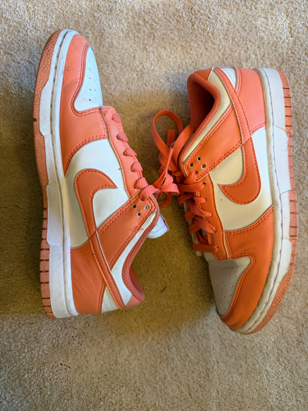 Nike Dunk Low Next Nature "Light Wild Mango" Coral White Sneakers Size 7
